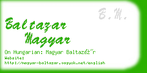 baltazar magyar business card